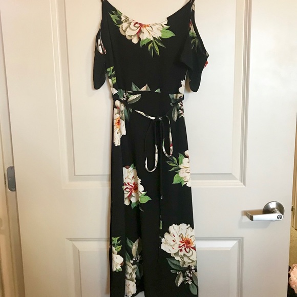 TopShop for Nordstrom Floral Midi Dress - Picture 4 of 5